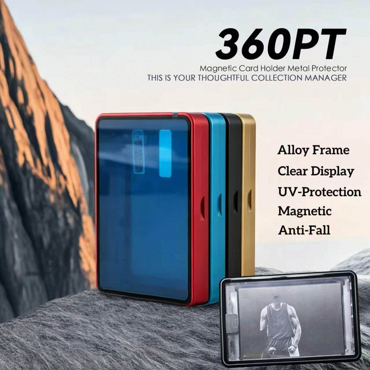 Graded Card Display - Espositore Magnetico in Lega di Alluminio
